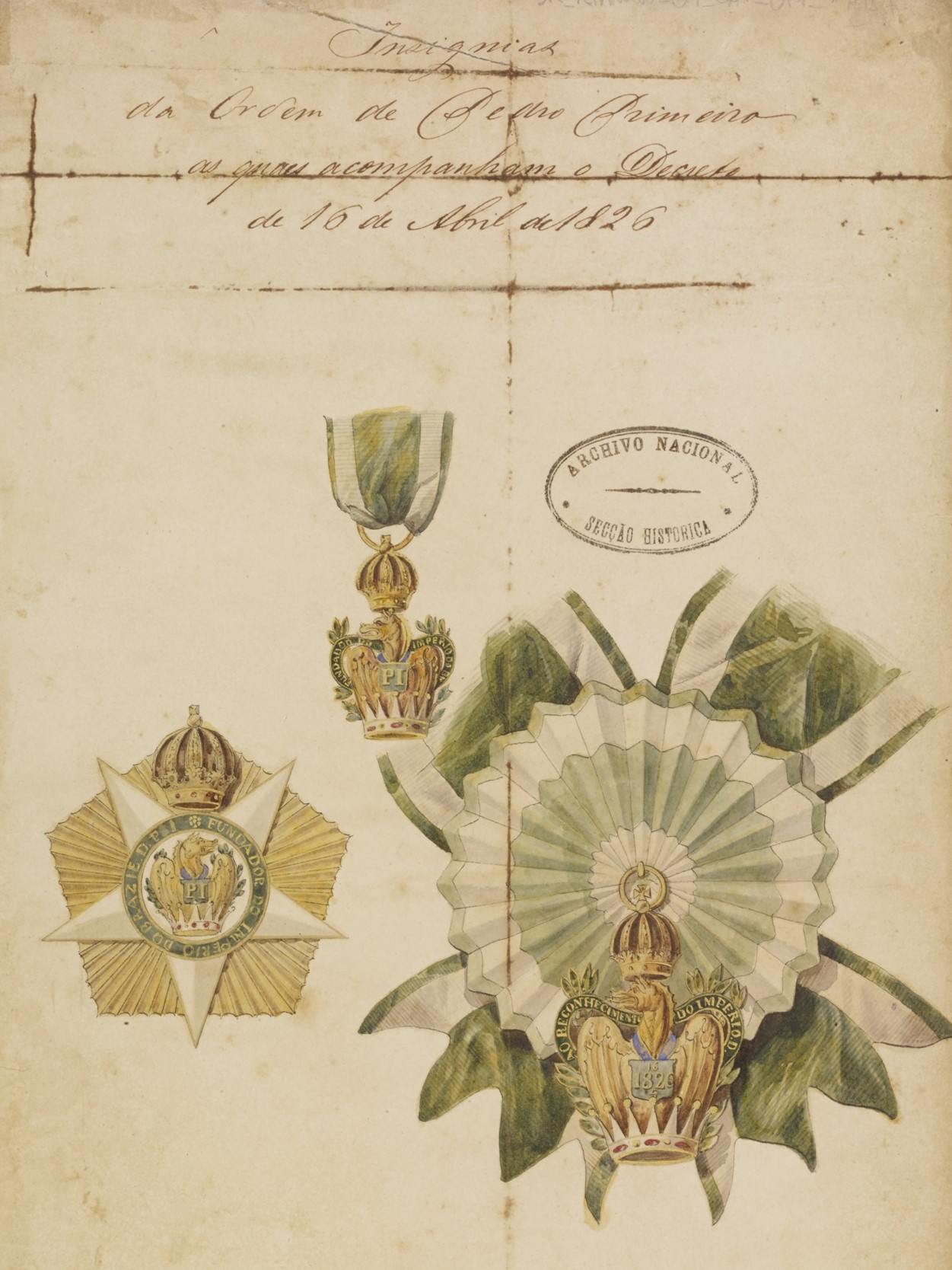Insígnias da Ordem (Acervo da Fundação Biblioteca Nacional)