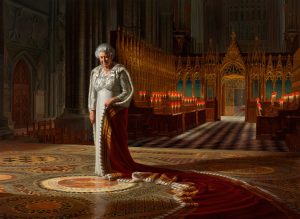 Um retrato de Sua Majestade a Rainha Elizabeth II, 2012, óleo sobre tela por Ralph Heiman